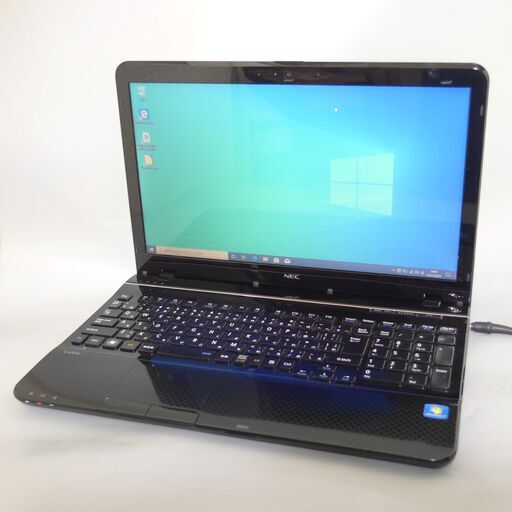 新品高速SSD Wi-Fi有 ノートパソコン 15.6型 NEC PC-LS150HS6B 中古美品 第2世代Core i3 8GB DVDRW 無線 webカメラ Windows10 Office