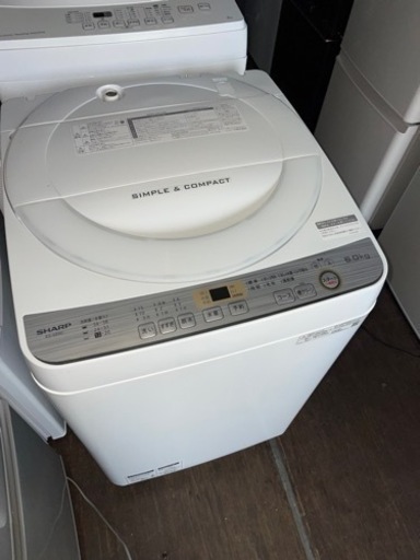 No.1353 SHARP 6kg洗濯機　2019年製　近隣配送無料