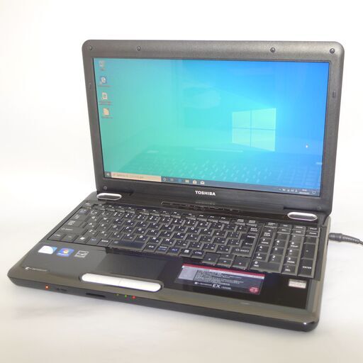 Wi-Fi有 ブラック ノートパソコン 15.6型 TOSHIBA 東芝 EX/35KBL 中古美品 Celeron 4GB DVDマルチ 無線 Windows10 Office 即使用可能