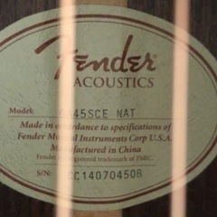 fender アコースティックギターGA45SCE NAT 