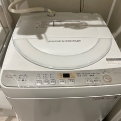 シャープ　洗濯機　2019年製