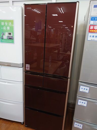 安心の6カ月動作保証付！2017年製HITACHIの6ドア冷蔵庫！