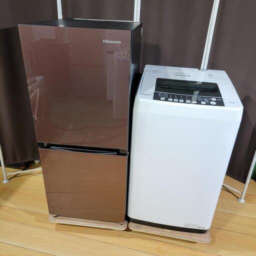 h317売約済み❌高年式2019年！人気のガラストップ！ハイセンス 家電セット 冷蔵庫 洗濯機