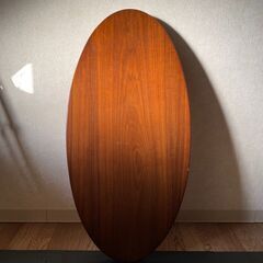 木製ローテーブル（楕円型、折り畳み式）