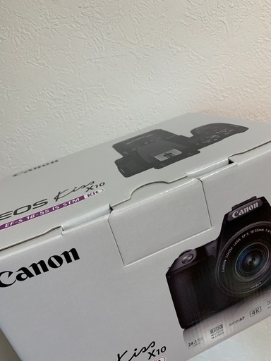 Canon EOS kiss X10 標準レンズキット ブラック 箱付き+望遠レンズ