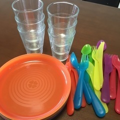 IKEAの子供用食器　グラス