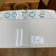 I389 ☆ AQUA 二層式洗濯機 ☆ 2018年製 ⭐動作確認済⭐クリーニング済