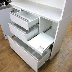 ニトリ キッチンボード アルミナ2 120KBWH ホワイト/白 レンジボード 食器棚 収納 家具 札幌市 厚別区 