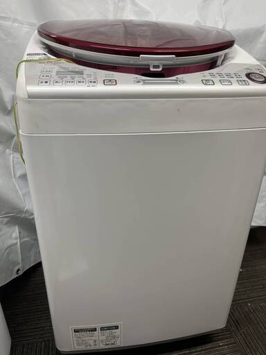 シャープ SHARP 8.0kg 洗濯機 プラズマクラスター ES-TX840-R 2015製
