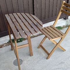イケア ガーデンテーブルと椅子のセット