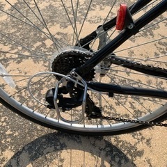 クロスバイク黒(アルミフレーム)6段ギア