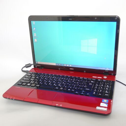 中古良品 ノートパソコン NEC PC-LS150F26R 赤色 新品高速SSD 15.6型ワイド Pentium 4GB DVDマルチ 無線ラン Wi-Fi Windows10 Office