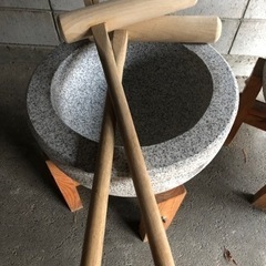 餅つきセット(杵、臼)