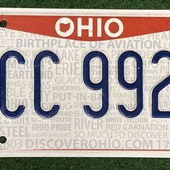 本物 US Ohioオハイオ州 License Plate ナン...