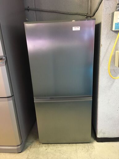 ☆中古 激安！！￥14,300！！AQUA　アクア　157㍑2ドア冷蔵庫　家電　2018年製　AQR-16E5(S)型　幅53cmｘ奥行58cmｘ高さ116cm　【BC85】
