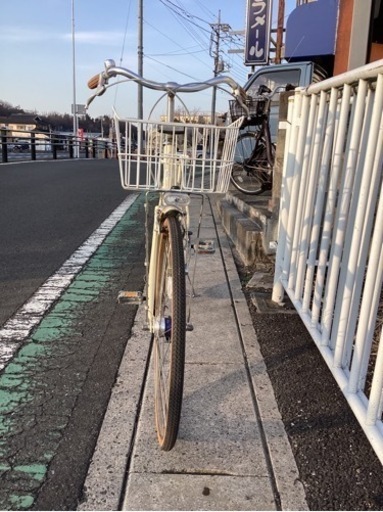【 中古自転車】26インチ  (クリーム色)