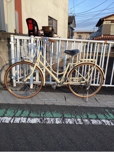【 中古自転車】26インチ  (クリーム色)