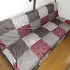 １８５×１００サイズのソファベッド　ダークブラン色　　
