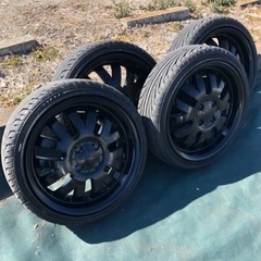 『 軽カー 16インチ‼️偏平タイヤ👍🏼 』中古タイヤ・アルミホイール 4本セット！