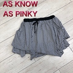 【AS KNOW AS PINKY】L  ミニスカート　裏地付き