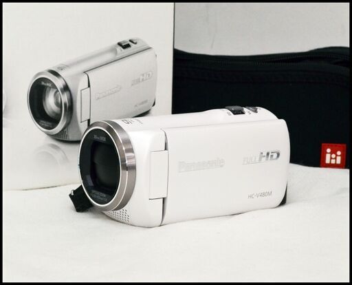 美品 パナソニック HC-V480M デジタルハイビジョンビデオカメラ ホワイト