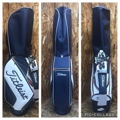 (5519) 直接お引き取り限定 新品タグ付きTITLEIST(タイトリスト) シンプルアスリート キャディバッグ 46インチ対応 メンズ CB791 トリコロール 9 クラブの長さ対応:46インチ 軽量 ゴルフバック メンズ 