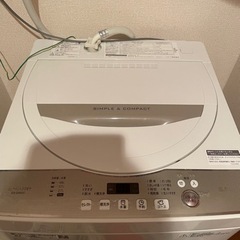 【取引中】SHARP 洗濯機　5.5kg 2019年製
