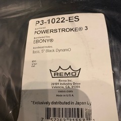 未使用　新品　REMO  ドラムヘッド　 BD 22インチ　エボ...