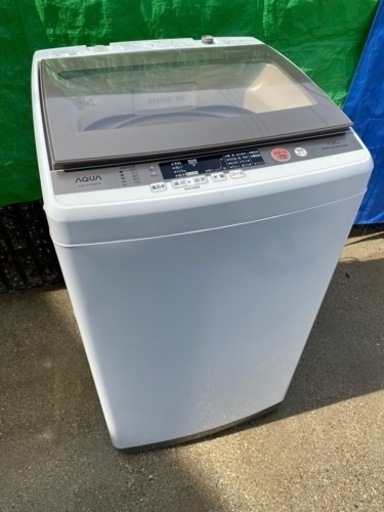 お薦め品‼️分解クリーニング済み‼️AQUA 7kgガラストップ超静音 洗濯機②2017年
