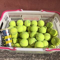 J0335 硬式テニスボール　67個＋新品DUNLOP2個…