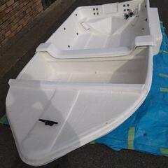 （取り引き完了）2分割のFRPのミニボートとヤマハ2馬力の船外機おまけでガーミンストライカー4（魚探）他のセット
