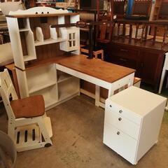 安心のITOKI♪カモミール　可愛いカントリーなシステム学習机(^-^)ワークデスク