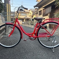 【ネット決済】赤色 レッド 自転車 26インチ 5000円