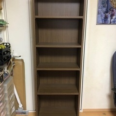 決まりました。　　中古　木目調の本棚　７段