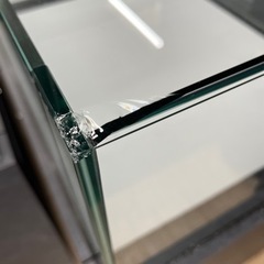 K16 ガラスショーケース　鍵付き！　一箇所欠け有り！　幅150×奥行60×高さ95cm プラクラ東区本町店