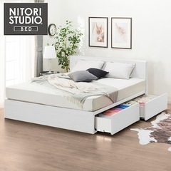 新宿にて取引！！NITORIクイーンベッドマットレス付き　メリッサ