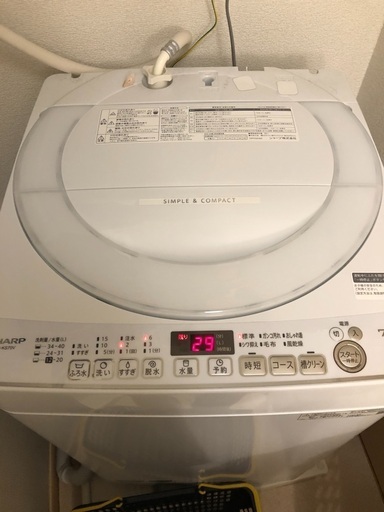 洗濯機　SHARP 型番ES-KS70V