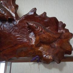 木彫りの鯉の彫刻 − 佐賀県