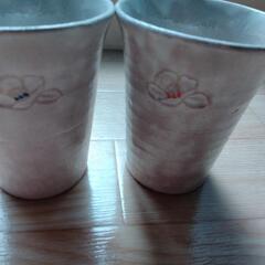 陶器コップ2個
