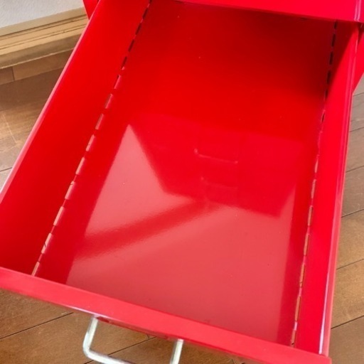 3/31迄 IKEA スチール製引き出しユニット HELMER ヘルメル レッド
