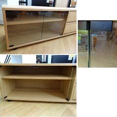 無印良品 木製 スタッキングキャビネット オーク材 幅162㎝ AVラック テレビボード 　西岡店