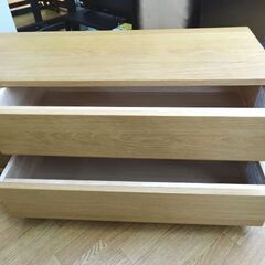 無印良品 木製 スタッキングキャビネット オーク材 幅162㎝ AVラック テレビボード 　西岡店