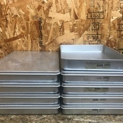 POPPY 　AKAO システムパット特大50 472×362×50mm 5523) AKAO アルミ スタッキングバット 50大 9個まとめて 蓋8個付き