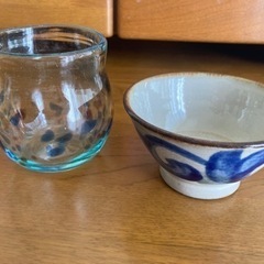 沖縄グラス、やちむん茶碗