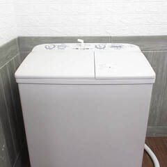 【ネット決済・配送可】ss3484　アクア　2槽式洗濯機　5.5...