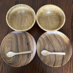 木製竹製食器6点セット