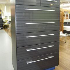 R350 高級感 サンキコーポレーション モダンハイチェスト、幅80cm 美品