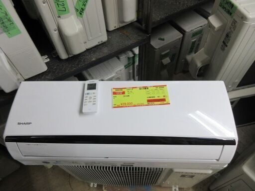 K03155　シャープ　中古エアコン　主に6畳用　冷2.2KW／暖2.5KW 17864円