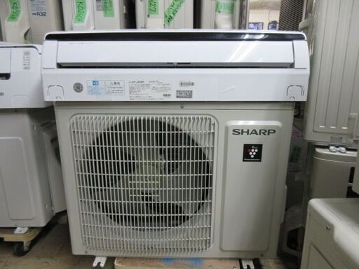 K03155　シャープ　中古エアコン　主に6畳用　冷2.2KW／暖2.5KW