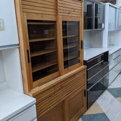 河口家具/2面食器棚/カップボード/BUMP（バンプ）/無垢材/120cm